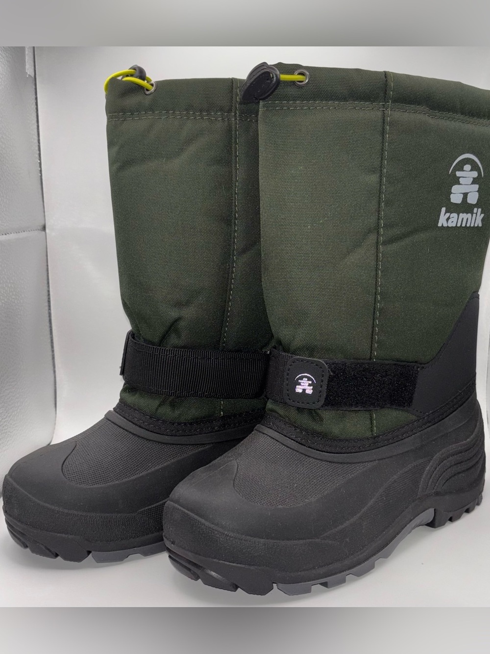 Kamik Rocket Kids Youth Size 5 Waterproof Insulated Winter Snow Boots Green